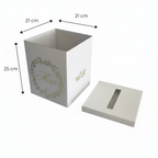 Pack Signature : 4 éléments (Urne Merci, Livre d’or, Stylo encre doré, Chevalet en bois) pour mariage, baptême, anniversaire, départ en retraite et toutes célébrations