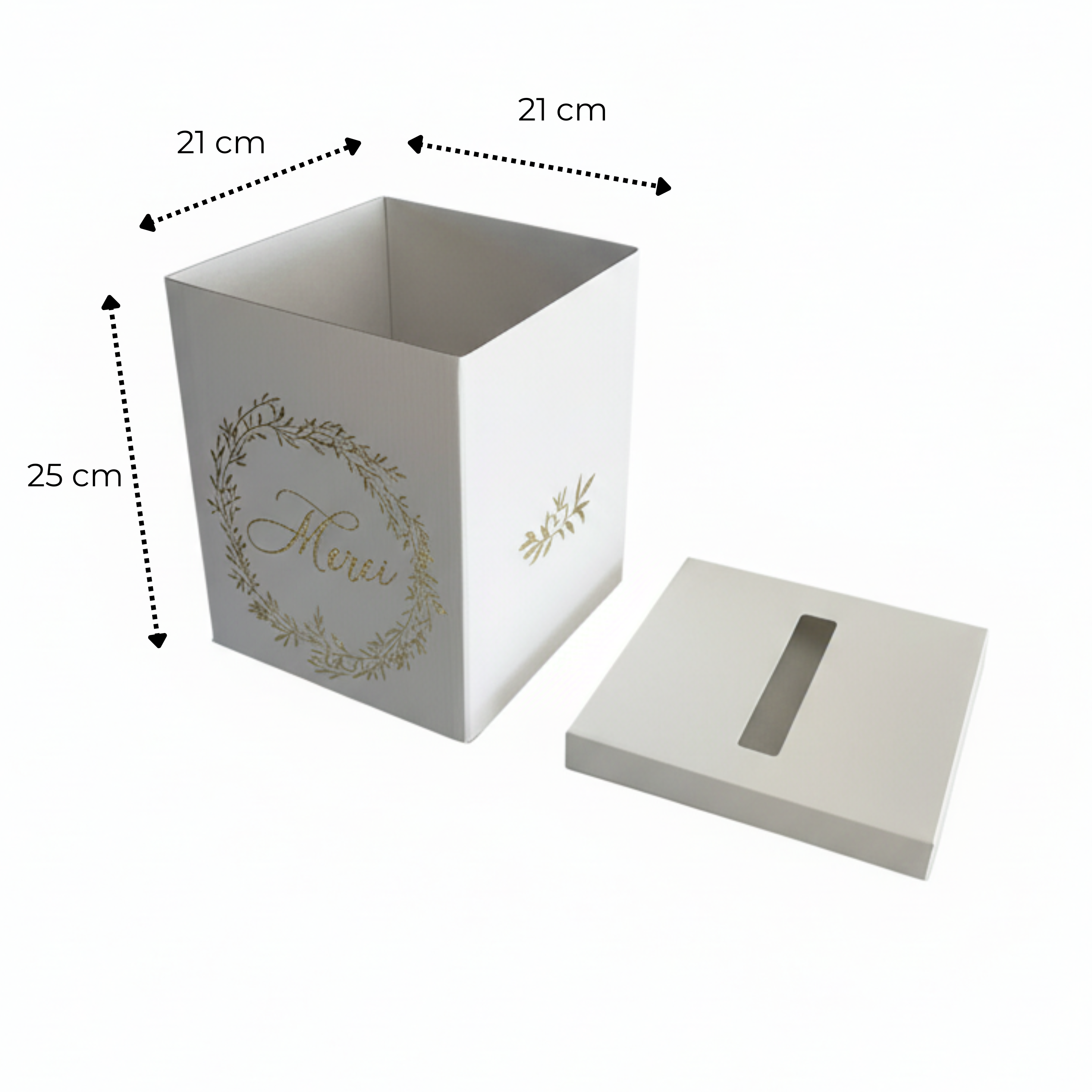 Pack Signature : 4 éléments (Urne Merci, Livre d’or, Stylo encre doré, Chevalet en bois) pour mariage, baptême, anniversaire, départ en retraite et toutes célébrations