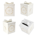Pack Signature Ivoire et Or : 4 éléments (Urne Merci, Livre d’or, Stylo encre doré, Chevalet en bois) pour mariage, baptême, anniversaire, départ en retraite et toutes célébrations