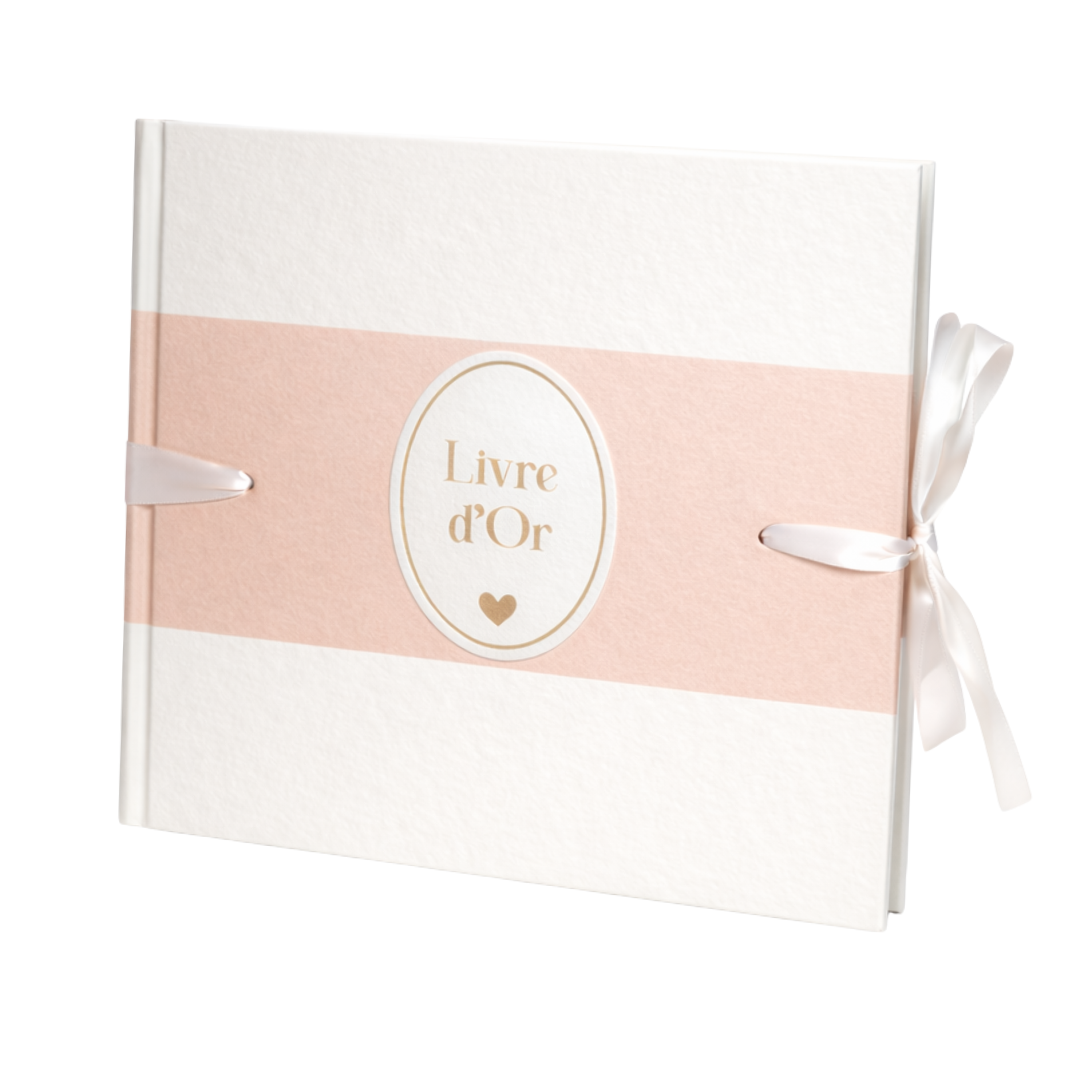 Pack Signature Rose et Blanc : 4 éléments (Urne Merci, Livre d’or, Stylo encre doré, Chevalet en bois) pour mariage, baptême, anniversaire, départ en retraite et toutes célébrations