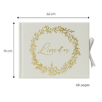 Pack Signature : 4 éléments (Urne Merci, Livre d’or, Stylo encre doré, Chevalet en bois) pour mariage, baptême, anniversaire, départ en retraite et toutes célébrations