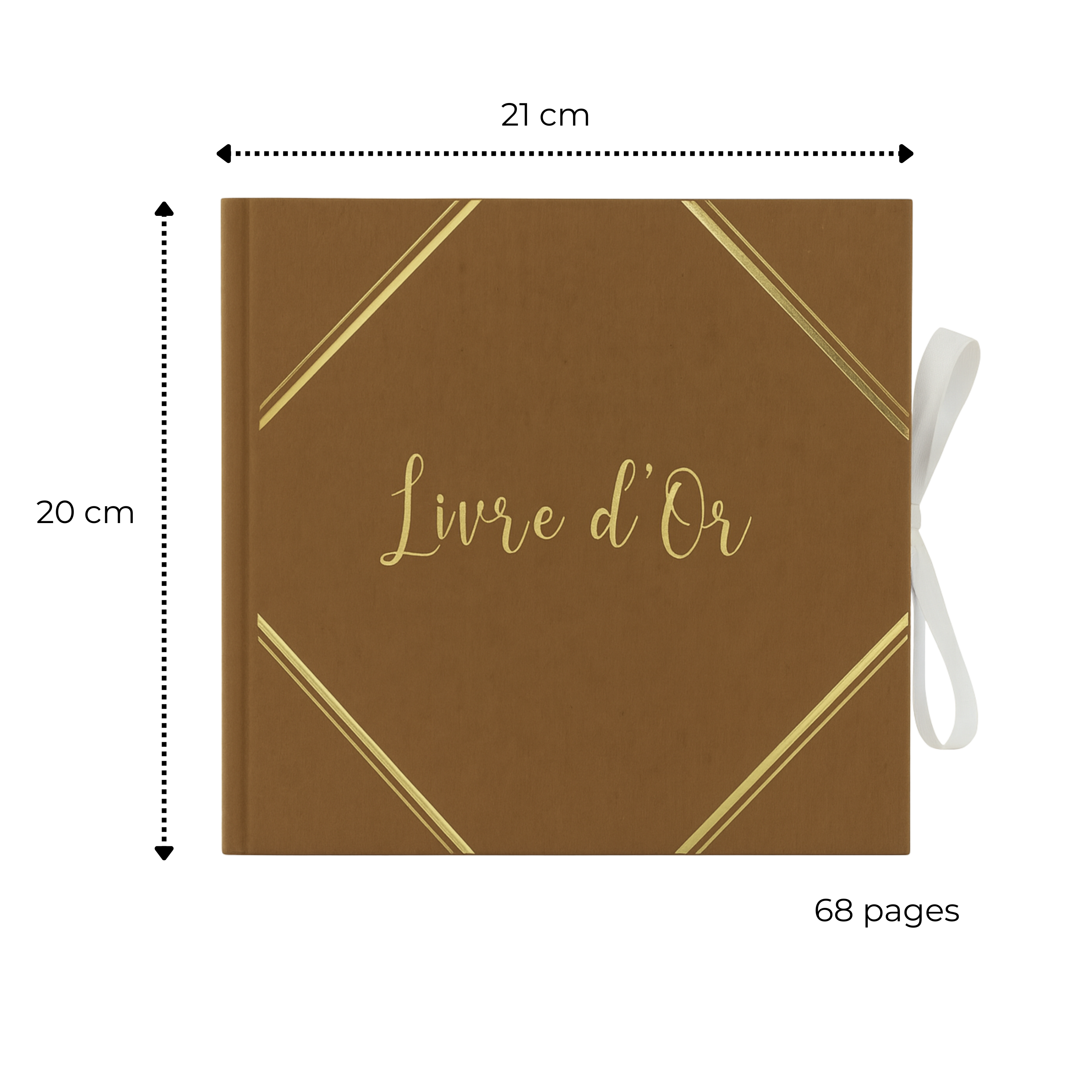 Pack Signature Kraft et Or : 4 éléments (Urne Merci, Livre d’or, Stylo encre doré, Chevalet en bois) pour mariage, baptême, anniversaire, départ en retraite et toutes célébrations