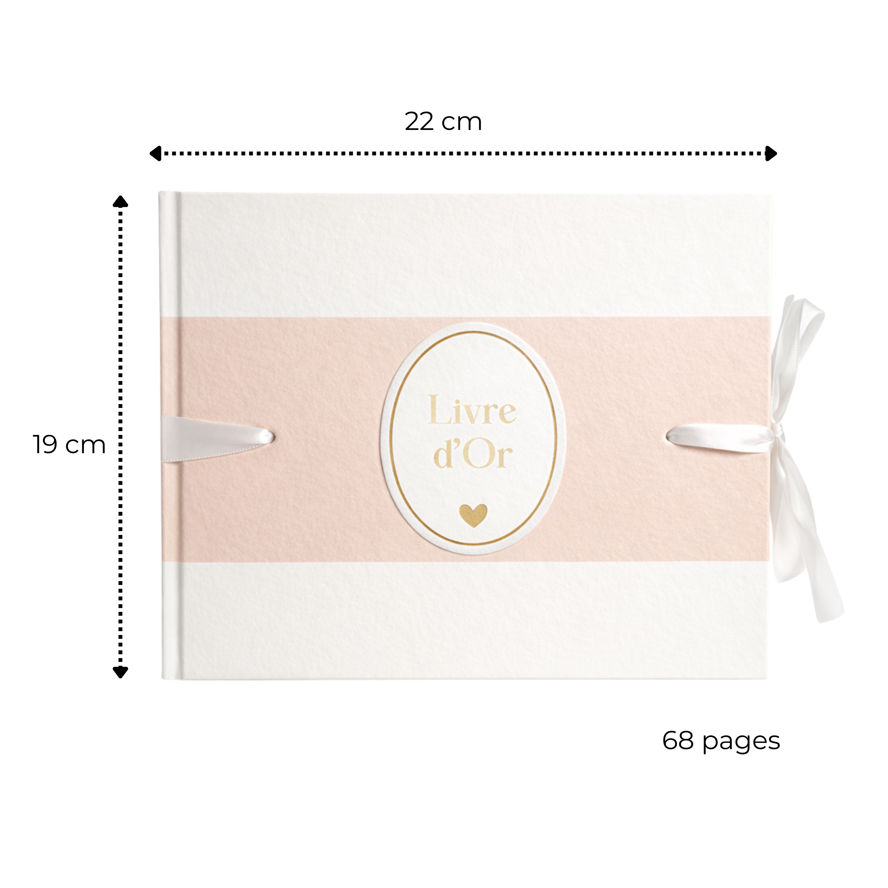 Pack Signature Rose et Blanc : 4 éléments (Urne Merci, Livre d’or, Stylo encre doré, Chevalet en bois) pour mariage, baptême, anniversaire, départ en retraite et toutes célébrations