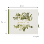 Pack Signature Vert et Or : 4 éléments (Urne Merci, Livre d’or, Stylo encre doré, Chevalet en bois) pour mariage, baptême, anniversaire, départ en retraite et toutes célébrations