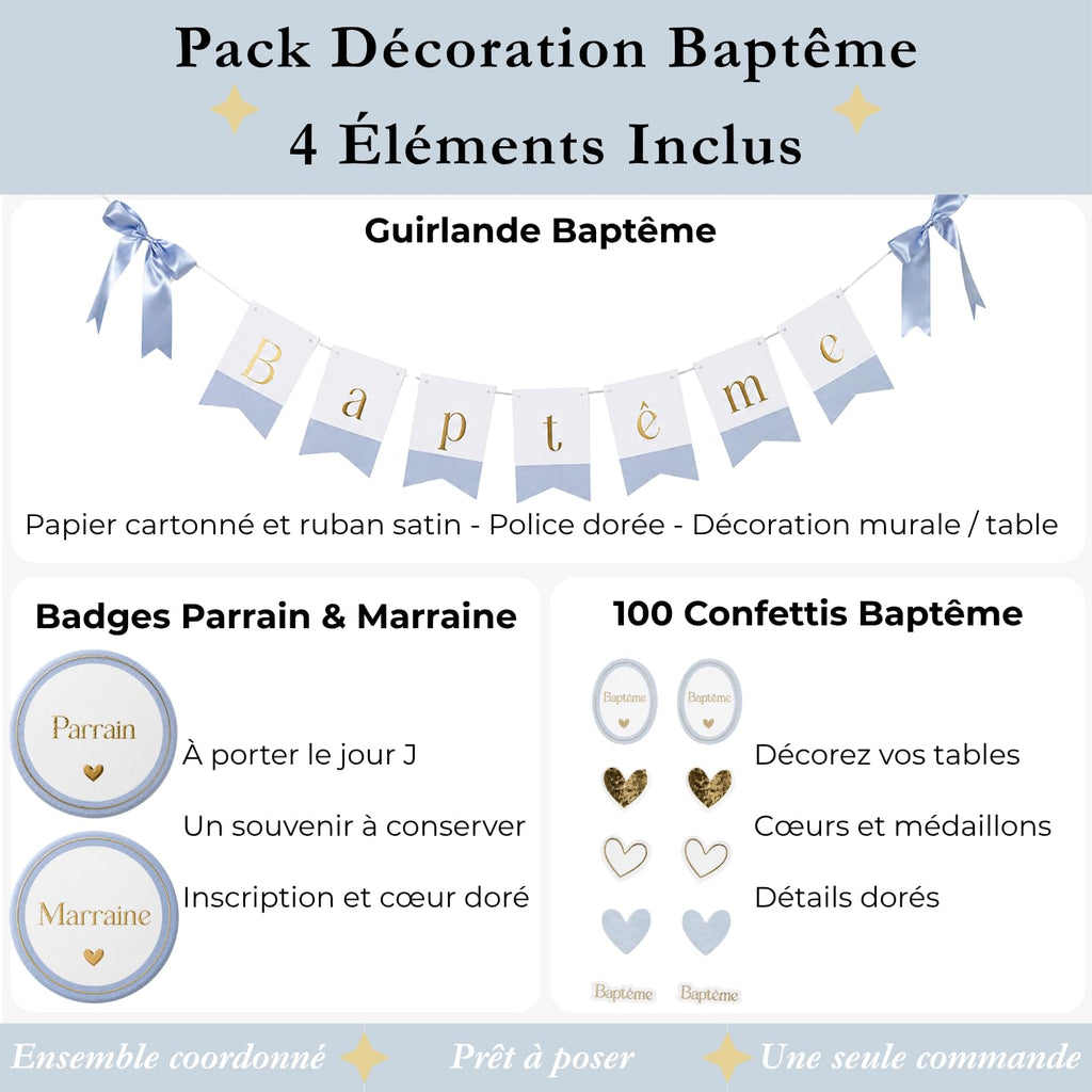 Pack Décoration Baptême