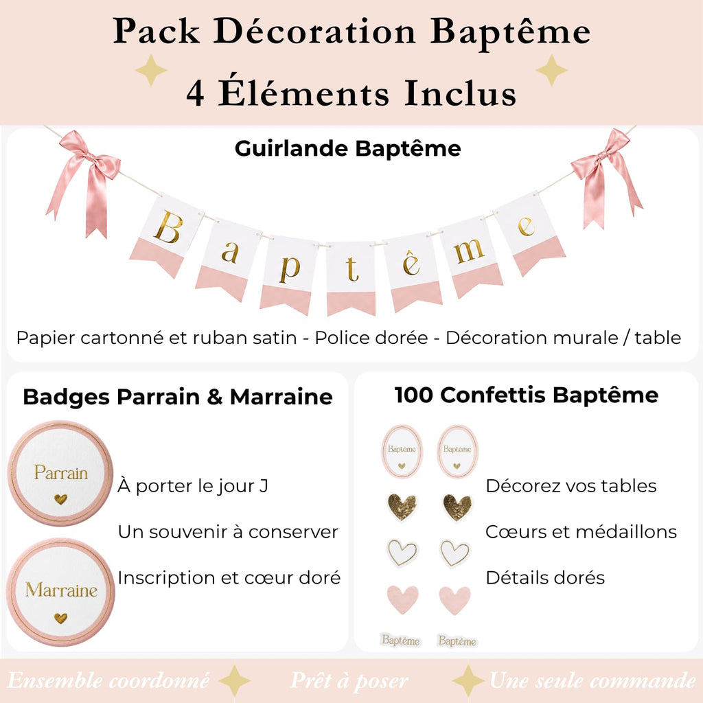 Pack Décoration Baptême
