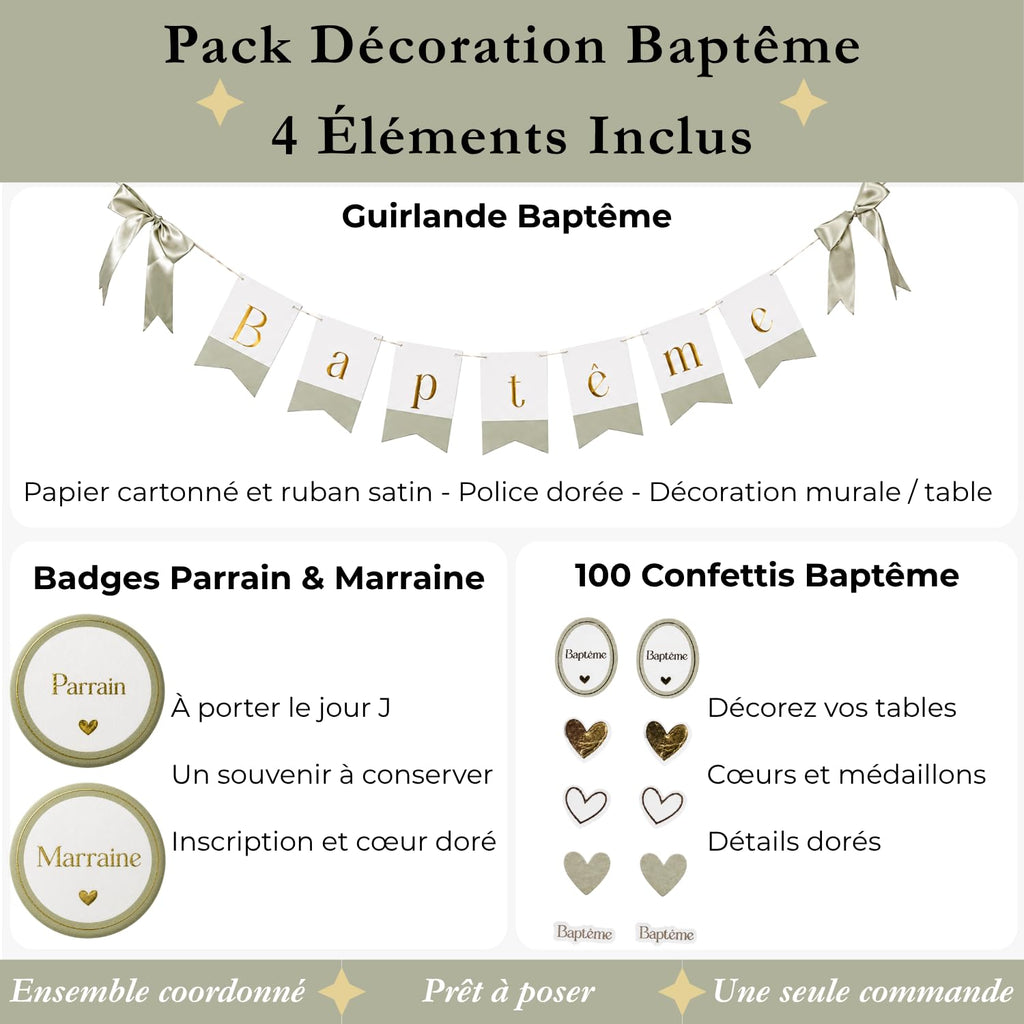 Pack Décoration Baptême