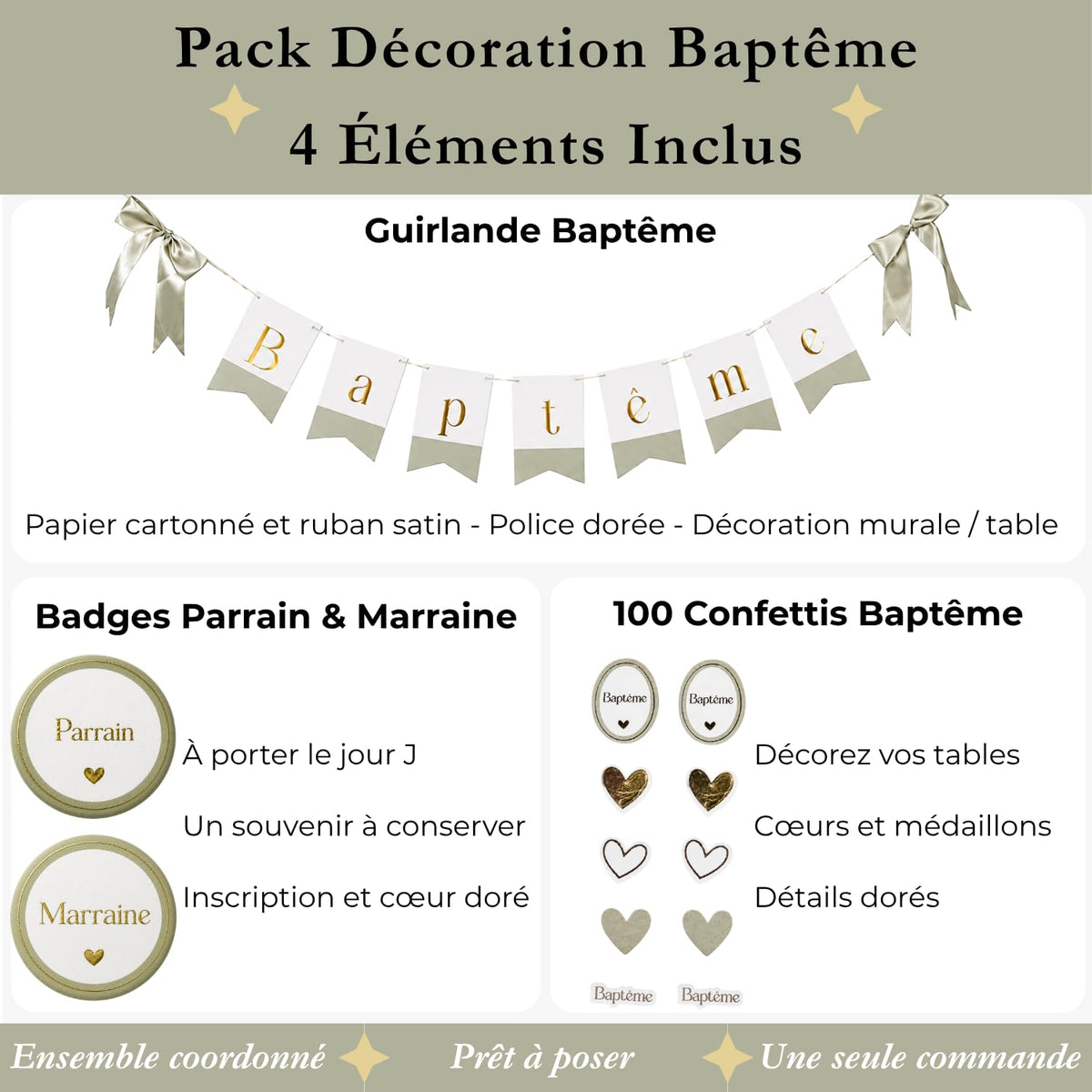 Pack Décoration Baptême