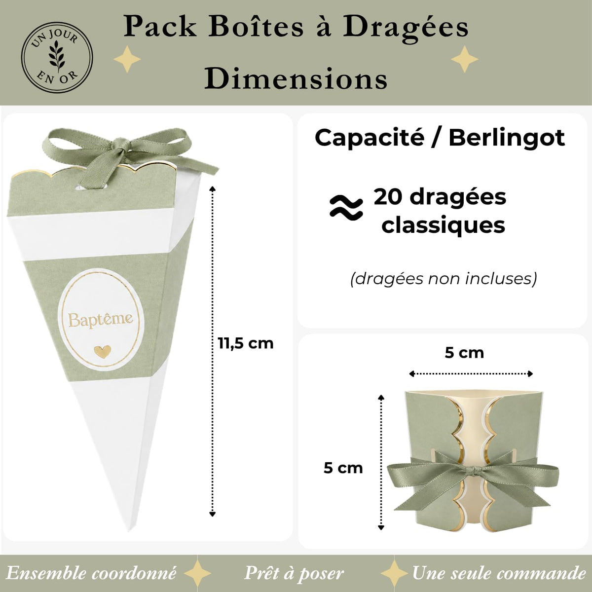 Pack Dragées Baptême — Berlingots
